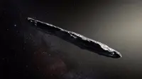 Ilustrasi Oumuamua, asteroid yang berasal dari 'dunia lain'. (Foto: ESO/M. KORNMESSER)