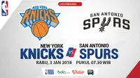 Jadwal NBA, San Antonio Spurs Vs New York Knicks. (Bola.com/Dody Iryawan)