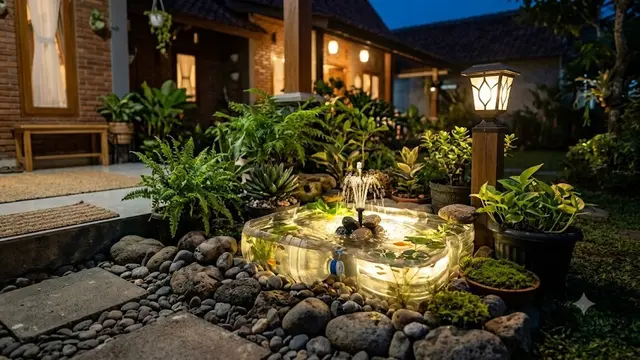 Lengkapi dengan Lampu Taman (AI Generated)