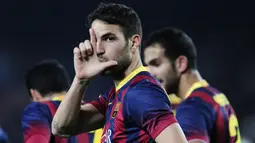 Cesc Fabregas. Gelandang Spanyol yang kini berseragam AS Monaco ini pernah dilepas Barcelona ke Arsenal pada awal musim 2003/2004 dengan nilai 3,2 juta euro. Pada awal musim 2011/2012 Barcelona memulangkannya kembali dari Arsenal dengan nilai mencapai 34 juta euro. (AFP/Josep Lago)