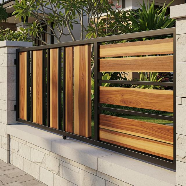 Model Pagar Rumah Baja Ringan Minimalis 2025 (Image by Gemini AI)