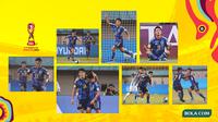 Kolase - Shotaro Shibata, Rento Takaoka Timnas Jepang U-17 (Bola.com/Adreanus Titus)
