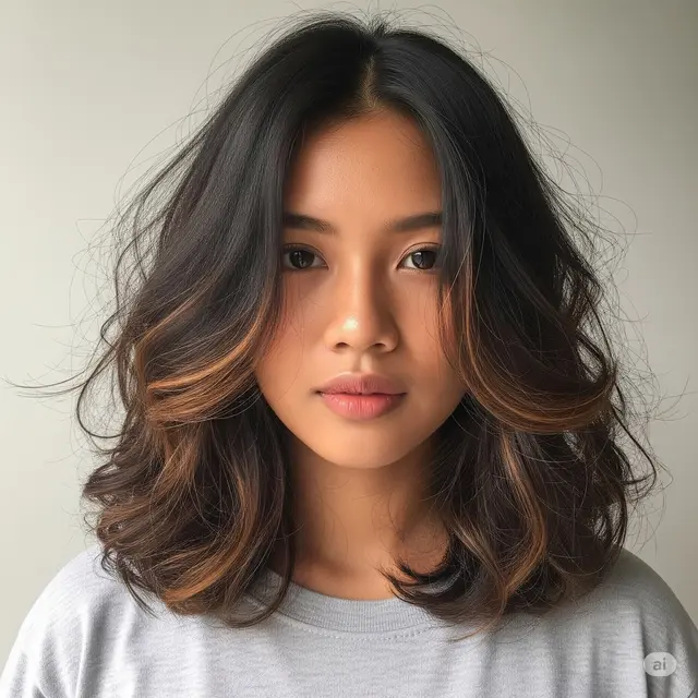 5. Wavy Lob (Long Bob Bergelombang)