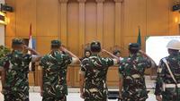 Empat anggota TNI terdakwa kasus penyiraman air keras terhadap aktivis KontraS, Andrie Yunus. (Liputan6.com/Ady Anugrahadi)