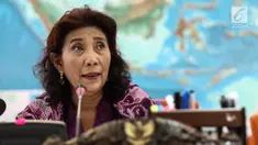 Menteri Susi Pudjiastuti angkat bicara soal larangan penenggelaman kapal oleh Menko Maritim Luhut Panjaitan.