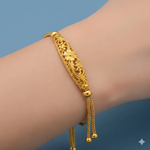 Model Gelang Serut Emas 24 Karat Elegan. (via Gemini)
