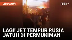 Jet Tempur Rusia Jatuh dan Tabrak Perumahan di Siberia