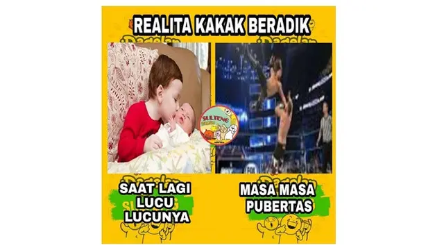 Meme Kocak Derita Punya Adik Ini Bikin Ketawa Geli