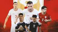 Timnas Indonesia - Jay Idzes, Mees Hilgers, Kevin Diks, Calvin Verdonk, Eliano Reijnders (Bola.com/Adreanus Titus)