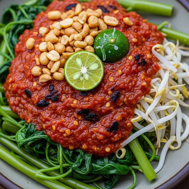 Pelecing kangkung khas Lombok (Image by Gemini AI)