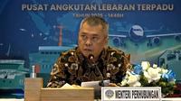 Menteri Perhubungan (Menhub) Dudy Purwagandhi secara resmi membuka Posko Angkutan Lebaran Tahun 2025 di Kantor Kemenhub, Jakarta, Jumat (21/3/2025). (Dok Kemenhub)