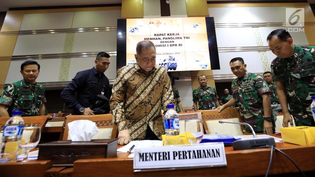Bahas Anggaran 2019, Menhan Raker Dengan Komisi I DPR