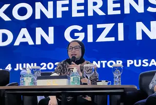 Kepala Badan Gizi Nasional (BGN) Nanik S. Deyang di Gedung BGN, Jakarta Pusat, Kamis (4/6/2026). (Liputan6.com/Winda Nelfira)
