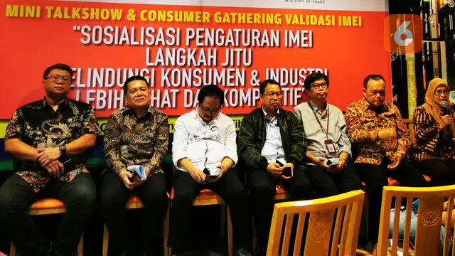 Pembicara Sosialisasi Pengaturan IMEI di Jakarta, Kamis (27/2/2020).