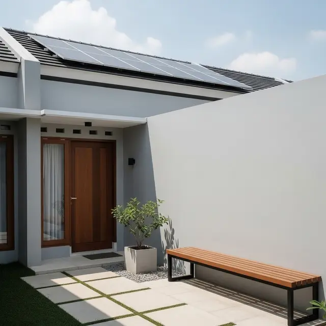 9 Desain Atap Panel Surya di Teras Rumah Sebagai Sumber Energi Listrik