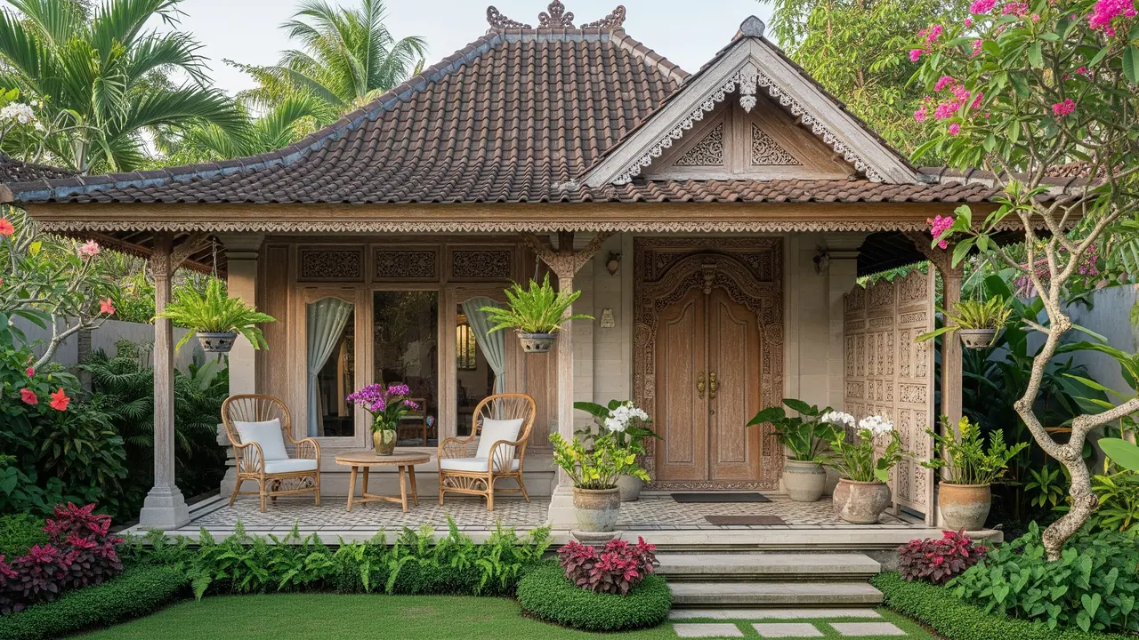 Model Rumah Mungil dengan Teras Depan Cantik