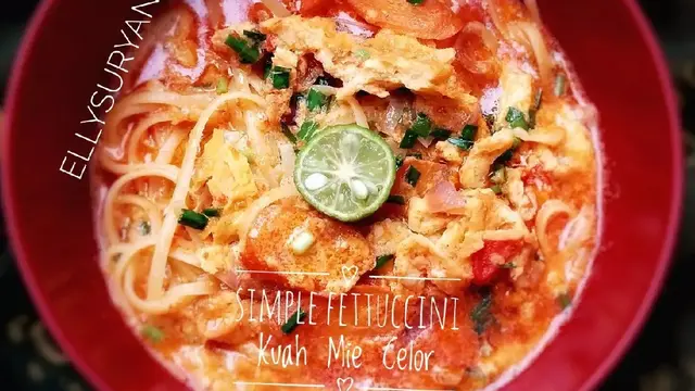 Resep pasta fettucine ala mi celor. (dok. Cookpad @elles_cooking)