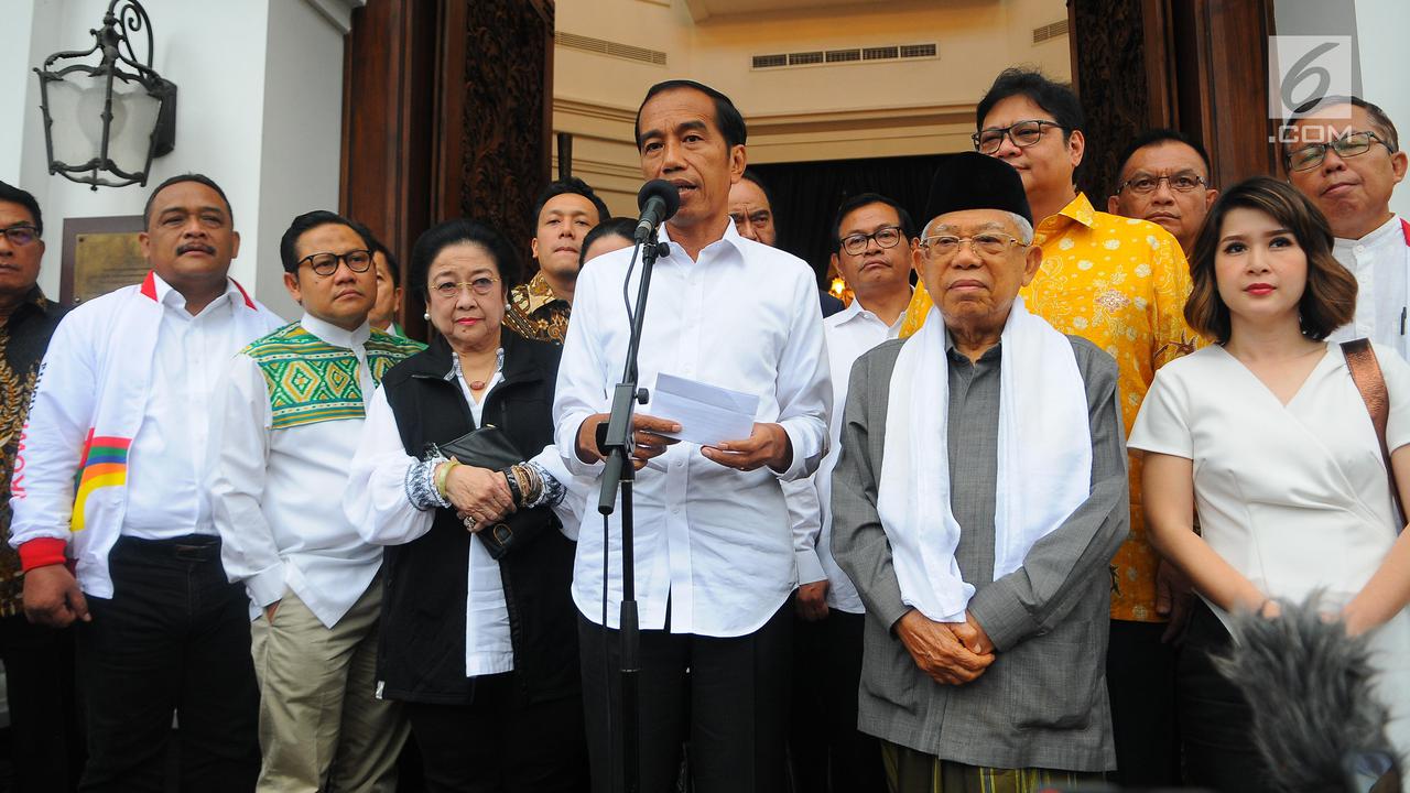 Didampingi Ketum Parpol, Jokowi Jelaskan Hasil 12 Lembaga Survei