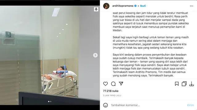 Ardhito Pramono Pastikan Kondisinya Sudah Membaik Setelah Sempat Pingsan di Panggung