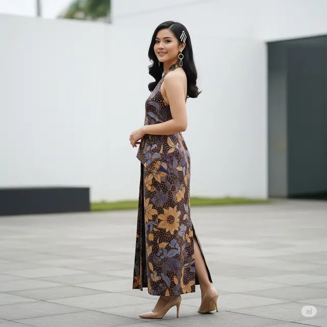 Model Dress Batik Panjang Terbaru. Foto: Gemini