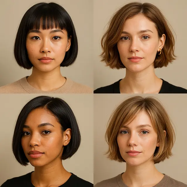Potongan Rambut Bob yang Bikin Wajah Tirus