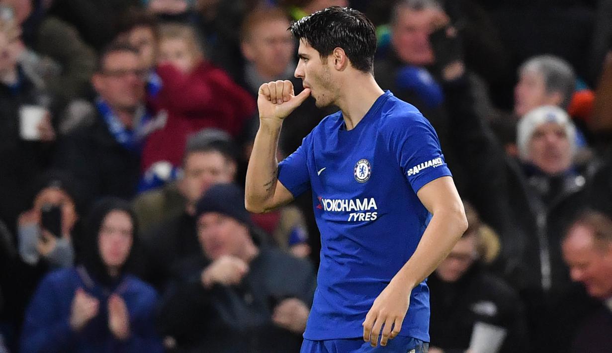7. Alvaro Morata (Chelsea) - 10 Gol. (AFP/Ben Stansall)