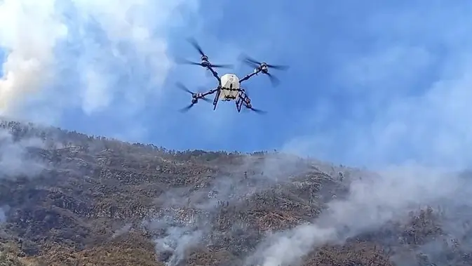 Kebakaran Bromo Meluas Capai 86 Hektare, Drone Dikerahkan Bantu Pemadaman