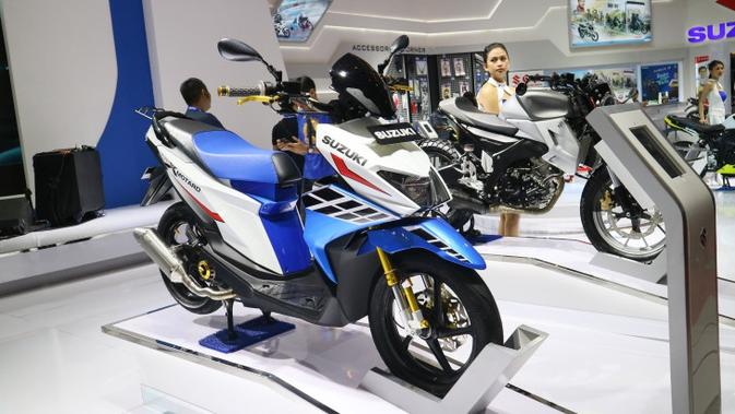 Suzuki Nex II yang telah dimodifikasi hadir di IMOS 2018 di JCC, Senayan, Jakarta, 31 Okober-4 November 2018.