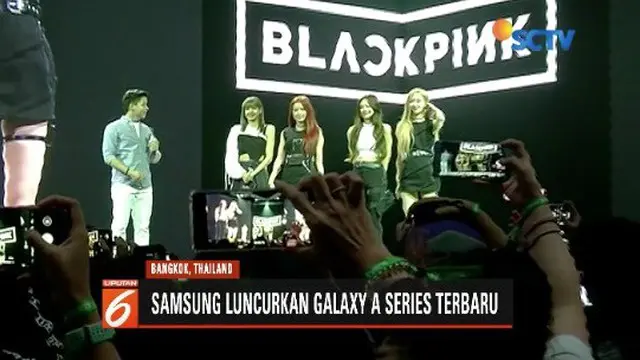 Samsung luncurkan smartphone series Galaxy A di Bangkok, Thailand, dengan menampilkan Blackpink.