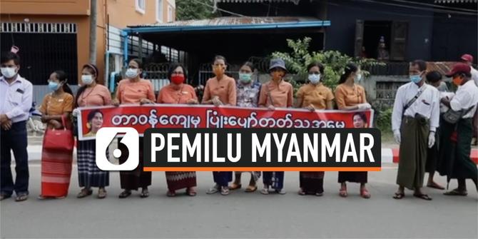 VIDEO: Aung San Suu Kyi Maju Lagi di Pileg Myanmar