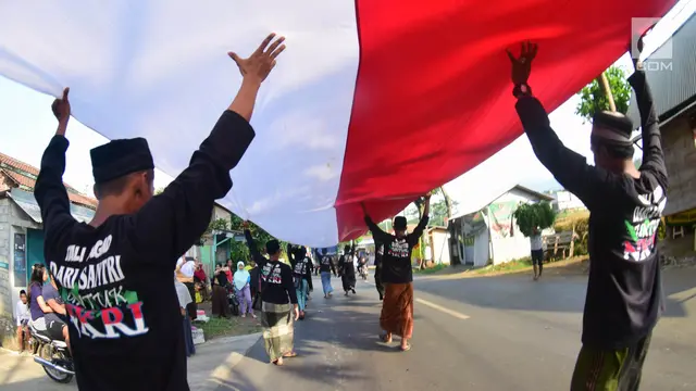Ratusan Siswa Gelar Pawai Peringati Hari Santri Nasional 2017 di Semarang