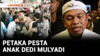 Gelaran pesta rakyat rangkaian pernikahan Wakil Bupati Garut dengan anak Gubernur Jawa Barat, Dedi Mulyadi yang menyajikan makan gratis di Pendopo Kabupaten Garut, Jawa Barat, ricuh. Warga yang ingin masuk ke dalam pendopo saling dorong.