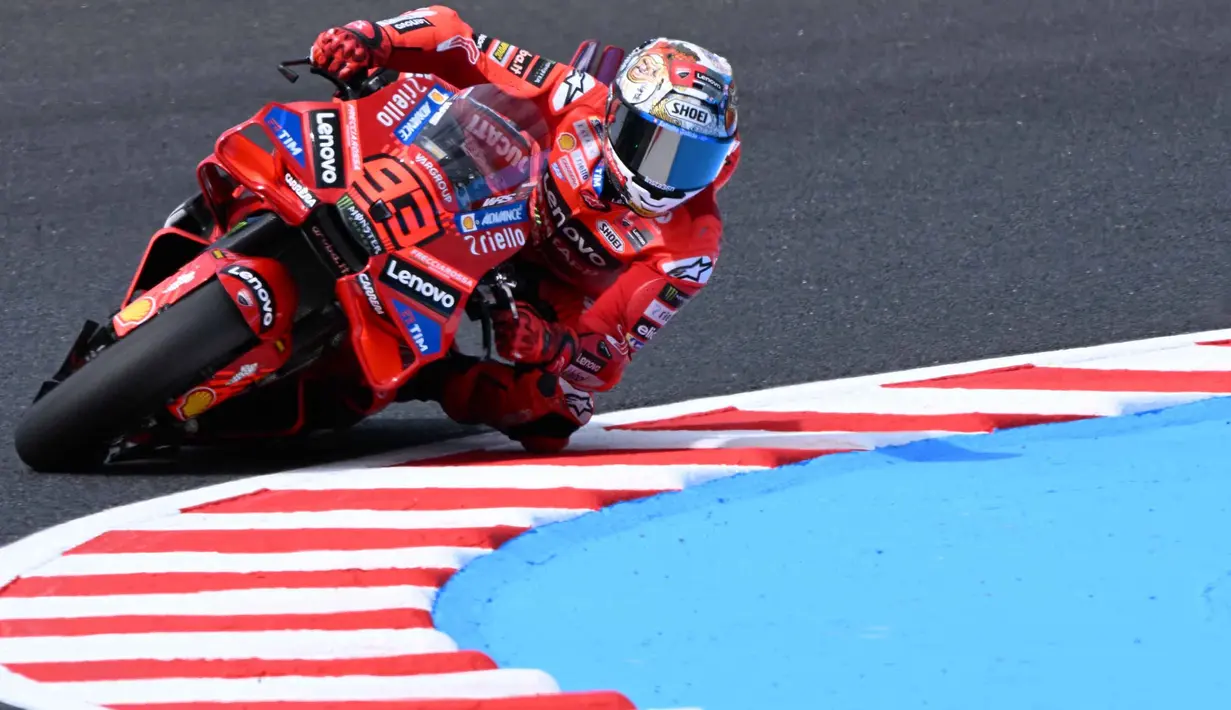 The Baby Alien punya peluang besar untuk memastikan gelar juara dunia ketujuh di kelas utama MotoGP pada akhir pekan ini. (TOSHIFUMI KITAMURA/AFP)