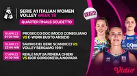 GRATIS di Vidio, Jadwal 8 Besar Serie A1 Italian Women Volley 2023 16-17 April : Imoco Conegliano Vs Busto Arsizio