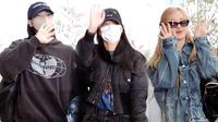 Lisa, Jisoo, dan Rose BLACKPINK terbang menuju Jakarta dari Seoul, Korea Selatan, . (dok. Instagram @koreadispatch/https://www.instagram.com/p/CpmryA8utss/)