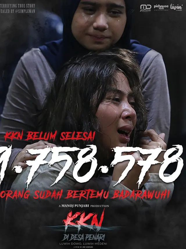 Infografis jumlah penonton film KKN di Desa Penari extended version. (Foto: Dok. Instagram @mdpictures_official)