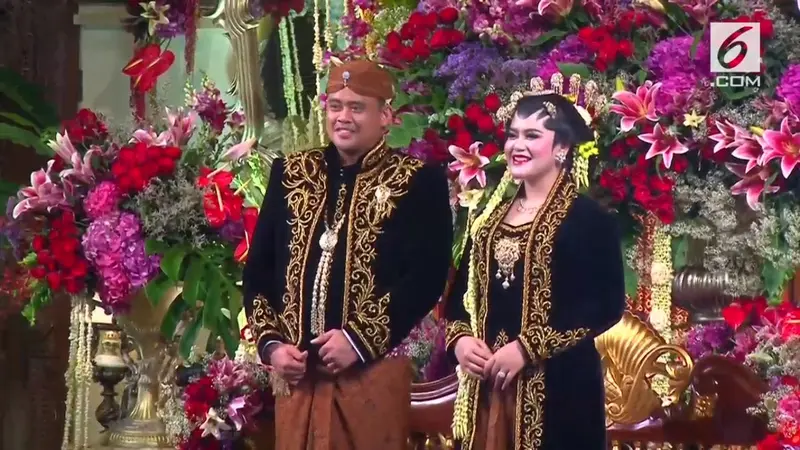 Kahiyang Ayu dan Bobby Nasution usai menjalani prosesi akad nikah. (Liputan6.com)