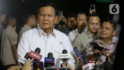 Prabowo mengatakan telah menerima sejumlah tokoh yang akan diajak bergabung sebagai menteri di kabinet pemerintahannya. (Liputan6.com/Herman Zakharia)
