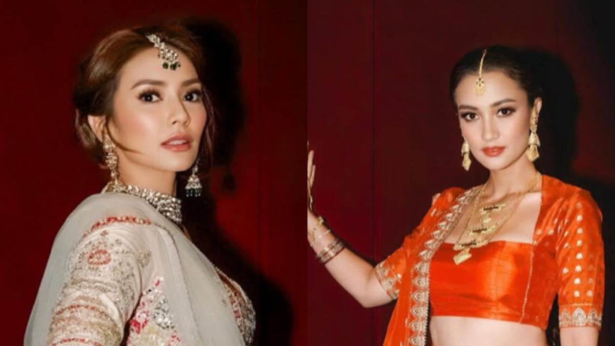 6 Potret Pesona Perempuan Indonesia Masayu Anastasia dan Atiqah Hasiholan Dibalut Lehenga Busana Khas India, Cantik Memukau di Film Terbaru