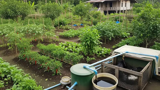 Inspirasi Kebun Produktif yang Memanfaatkan Limbah Ternak Sebagai Pupuk Alami/Gemini AI