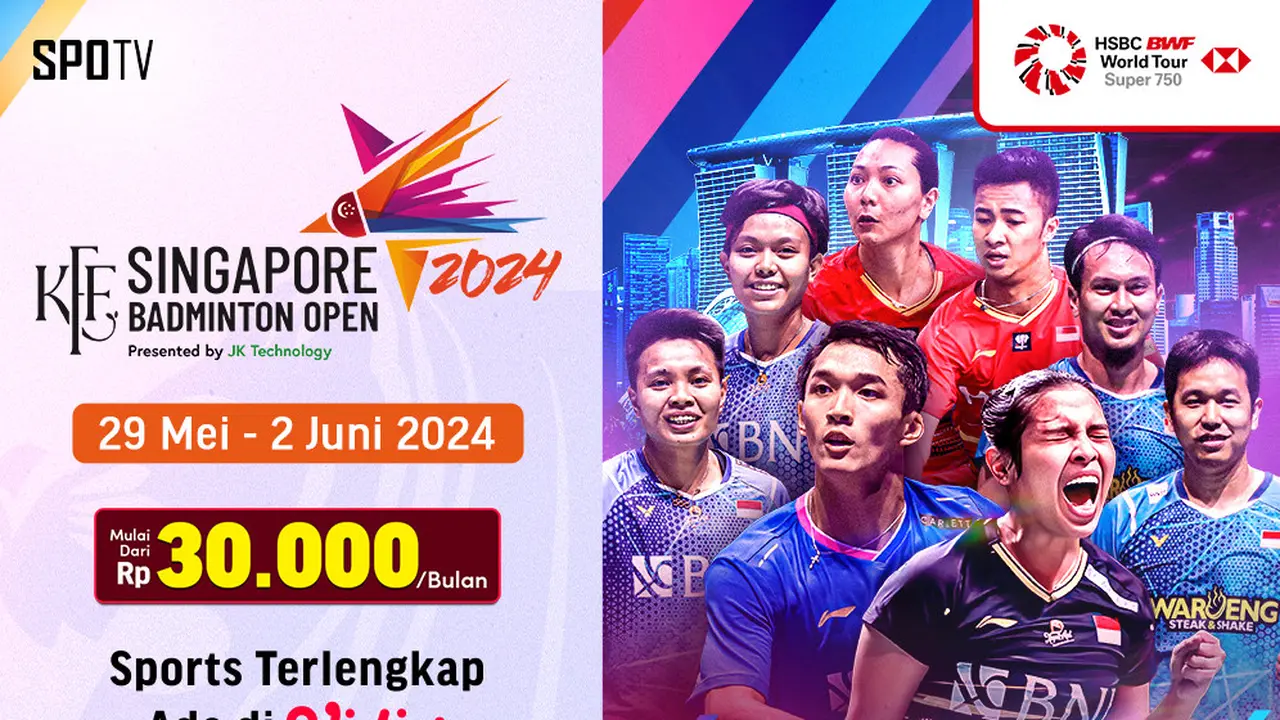 Jadwal Live Streaming Singapore Open 2025 di Vidio Pekan Ini, 29 Mei