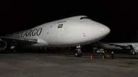Pesawat Saudi Arabian (SV) yang mengangkut kargo milik Kerajaan telah mulai berdatangan lebih awal ke Bandara Halim Perdanakusuma dan Bandara Ngurai Rai. (Dok: JAS)