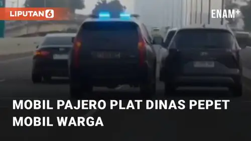 VIDEO: Mobil Pajero Plat Dinas Pepet Mobil Warga di Jalan Arah Pantai Indah Kapuk