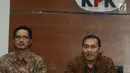 Wakil Ketua KPK Saut Situmorang didampinggi Juru bicara KPK Febri Diansyah memberikan keterangan terkait OTT pejabat Kementerian Pemuda dan Olahraga (Kemenpora) di Gedung KPK, Jakarta, Rabu (19/12). (Merdeka.com/Dwi Narwoko)
