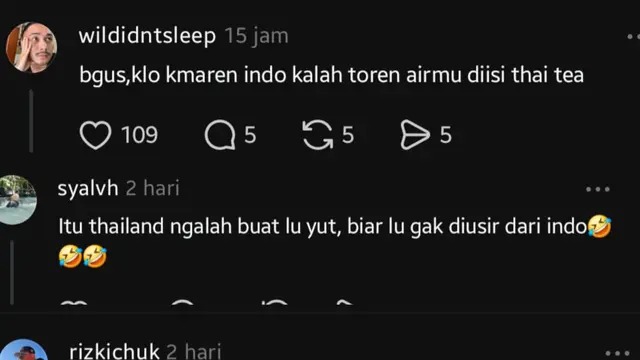 Komentar kocak netizen  (Threads.com/Jirayutdaa4official)