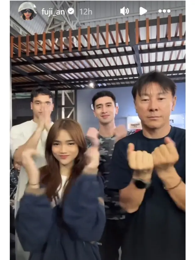 7 Potret Fuji dan Verrell Olahraga Bareng Shin Tae-yong, Diajari Tren Velocity