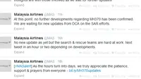 Tak Berpromosi, Akun Twitter Malaysia Airlines Fokus pada MH370