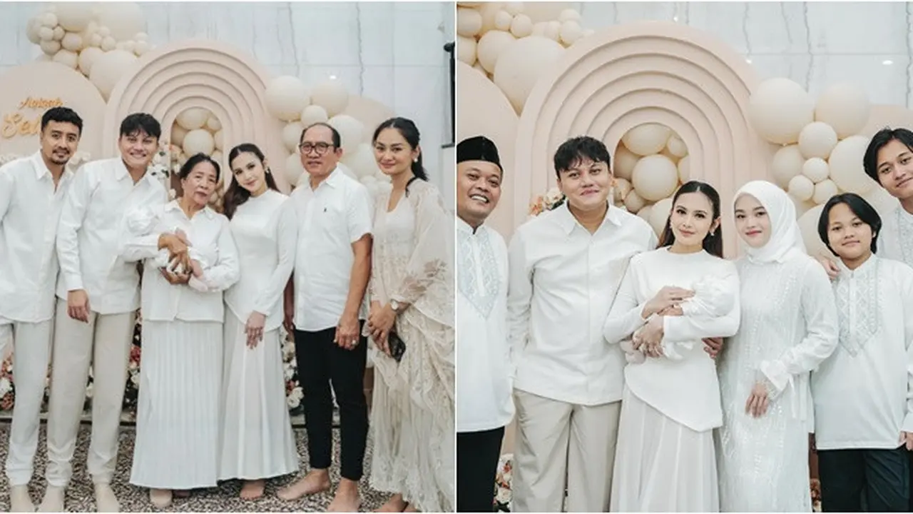 6 Potret Keluarga Mahalini dan Rizky Febian di Akikah Baby Selina, Kumpul Lengkap