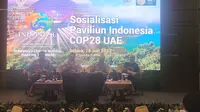 Paviliun Indonesia Siap Angkat Pengurangan Emisi Gas Rumah Kaca dan Tampilan Futuristis di COP28 Dubai 2023.&nbsp; (Liputan6.com/Henry)