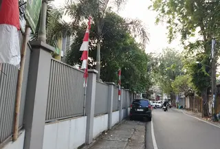 Kondisi sekolah swasta di Jaksel usai temuan 995 senpi. ( Liputan6.com/ Dimas Ramadhan Wicaksana)
